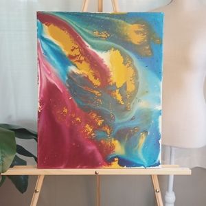 Colorful Abstract Painting. Painting on Canvas.